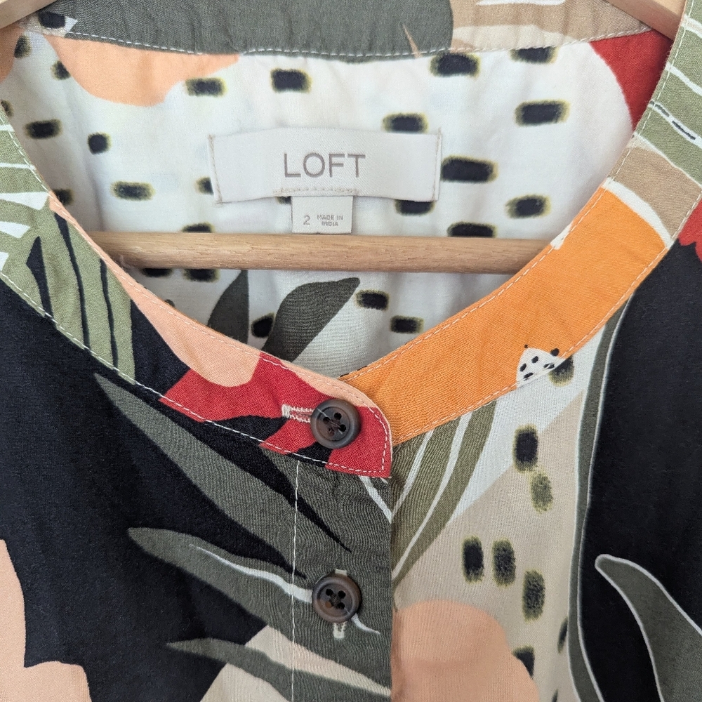 LOFT Cotton Mesh Floral Dress Drawstring Belt, 2 - Picture 5 of 7